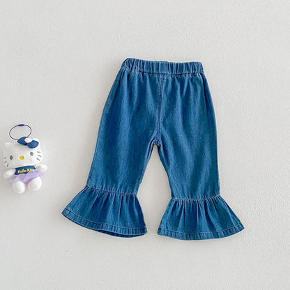 【BABY】夏新作カートゥーン刺繍デニムセットアップSK105312