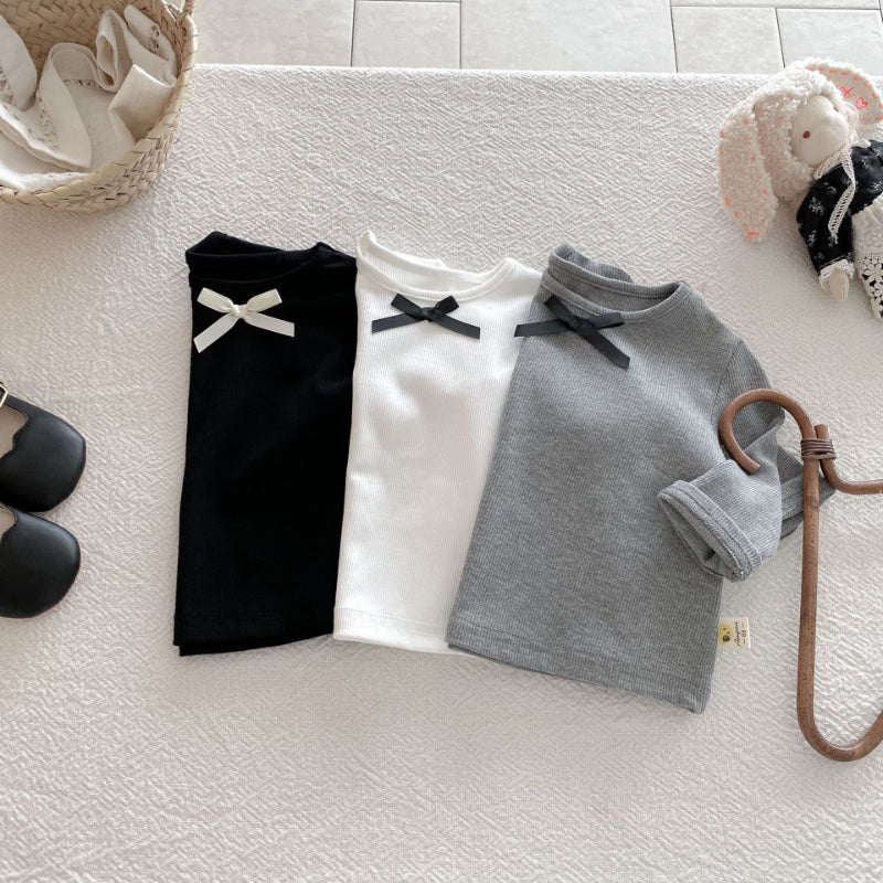 【BABY】韓国風蝶結び長袖TシャツSK100323