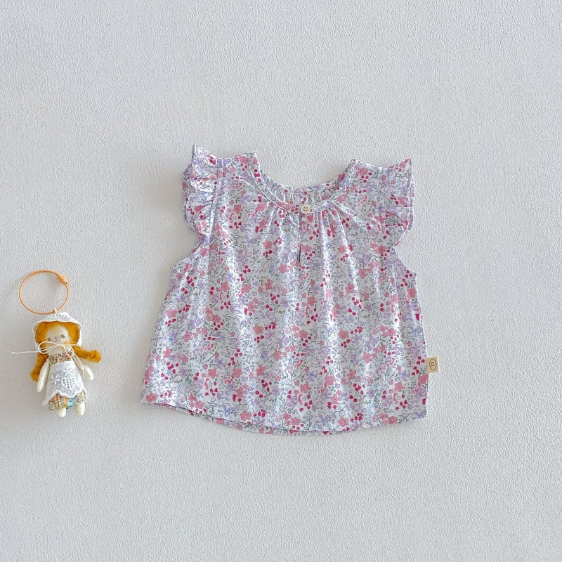 【BABY&KID】夏新作小花柄総柄ワンピース、セットアップSK105904