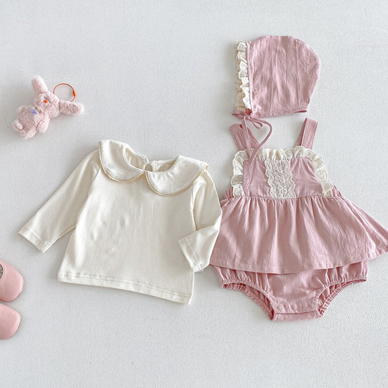 【BABY】フリルスウィートロンパース＆丸襟トップスSK106805