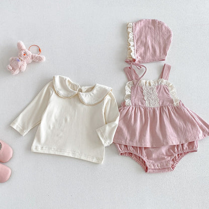 【BABY】フリルスウィートロンパース＆丸襟トップスSK106805