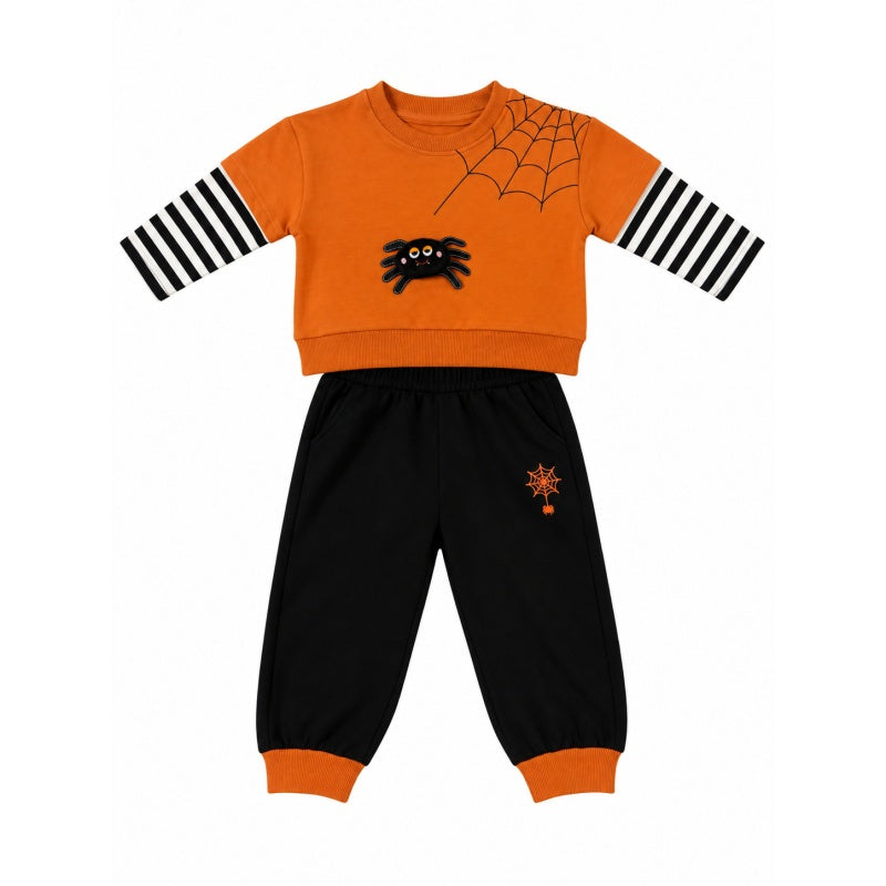 【BABY&KID】クモプリントラウンドネックセットアップSK107308