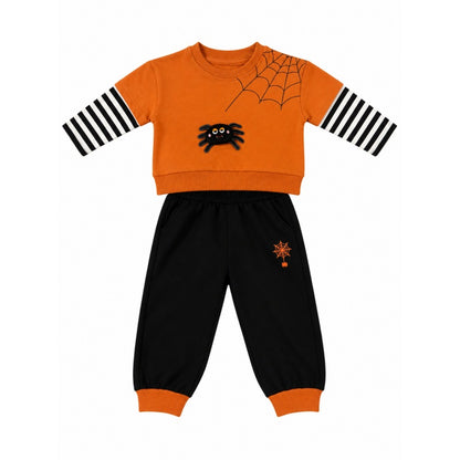 【BABY&KID】クモプリントラウンドネックセットアップSK107308