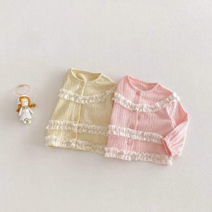 【BABY&KID】韓国風フリルデザイン長袖トップスSK103513