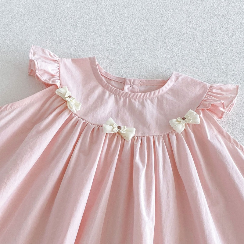 【BABY&KID】夏新作フリルスリーブワンピース＆きのこショルダーバッグSK106114