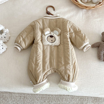 【BABY】冬新作くまさん裏起毛カバーオールSK102716
