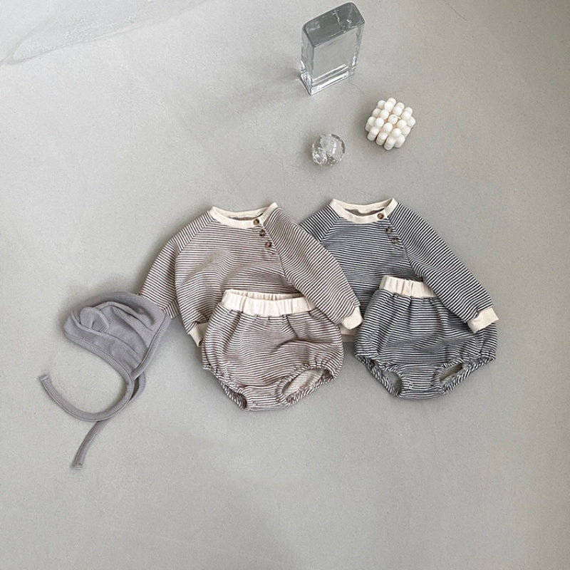 【BABY】ボーダークルーネックスウェット&かぼちゃパンツSK101514