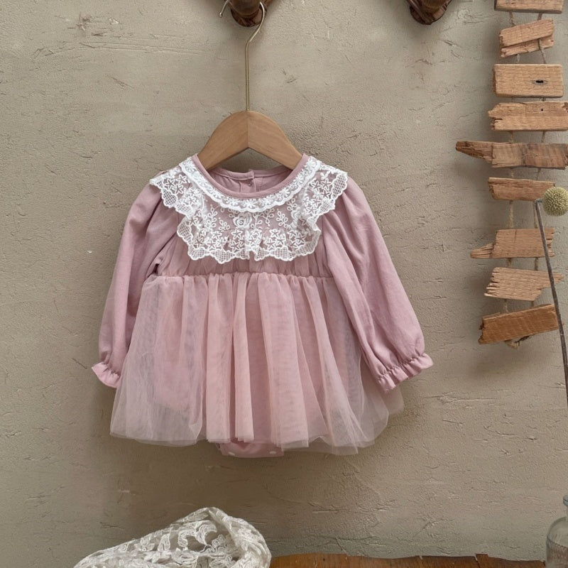 【BABY】レースチュールロンパースSK107405