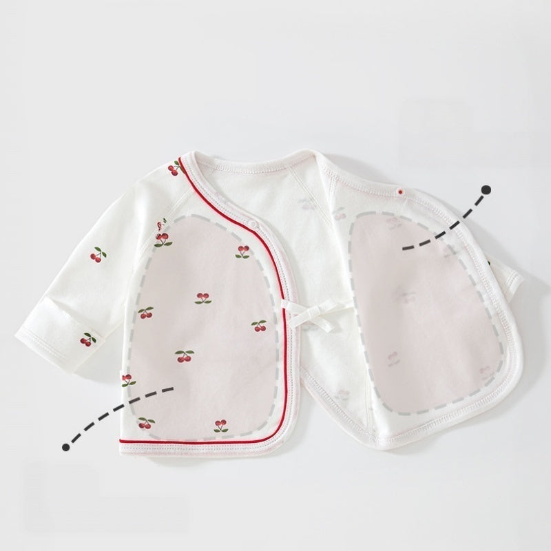 【BABY】コットン紐付き短肌着＆帽子SK107503