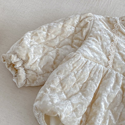 【BABY】冬新作キルティングベロアカバーオールSK103004