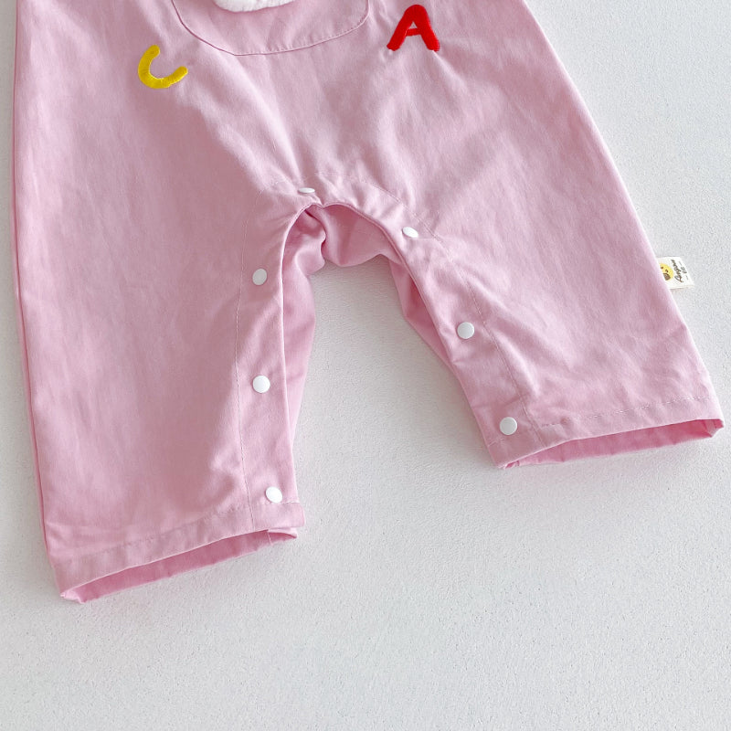 【BABY】アルファベット刺繍サロペット＆ガールシャツSK092411