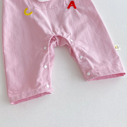 【BABY】アルファベット刺繍サロペット＆ガールシャツSK092411