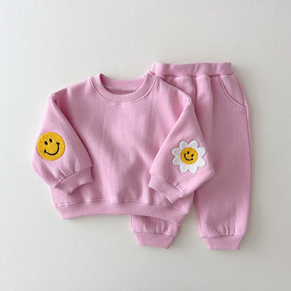 【BABY&KID】可愛い笑顔花柄セットアップSK030301