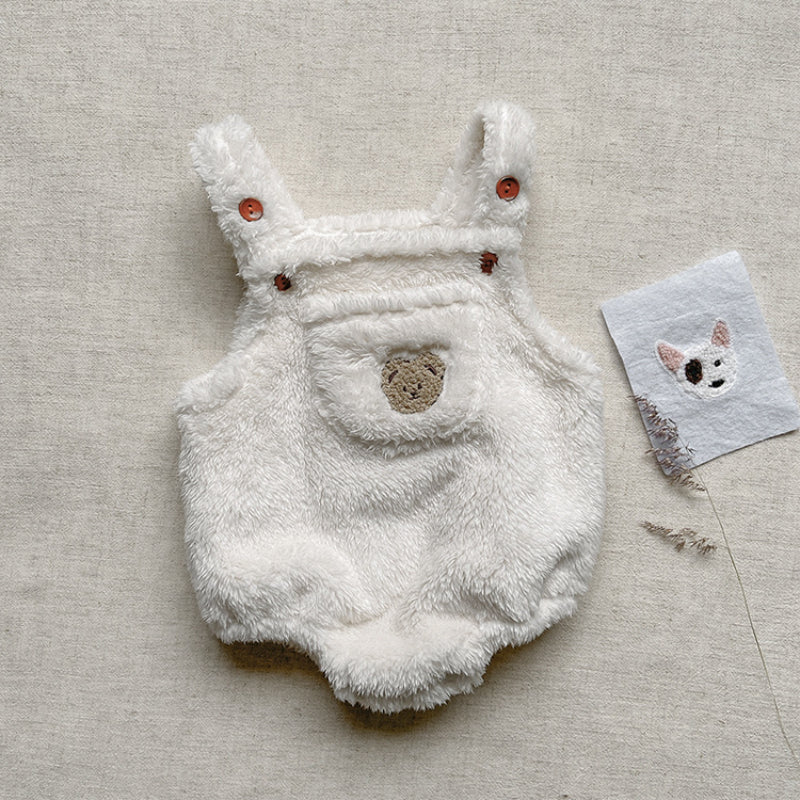 【BABY】くまボアサロペットロンパースSK101523