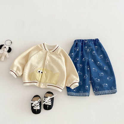 【BABY&KID】韓国風おさかな柄スタジャンSK103504