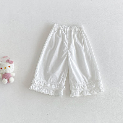 【BABY】夏新作スウィート蝶結びキャミトップス＆フリルワイドパンツSK105710