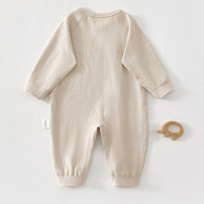 【BABY】北欧風ジャカード前開きカバーオールSK102624