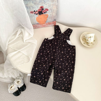 【BABY】リボンサロペット、リボン刺繍襟ブラウスSK100834