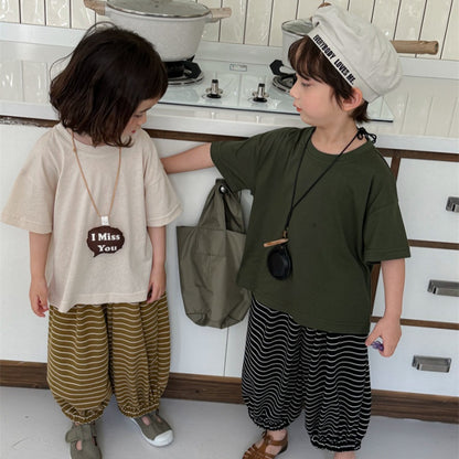 【BABY&KID】夏新作 バックカートゥーンプリントTシャツSK080512