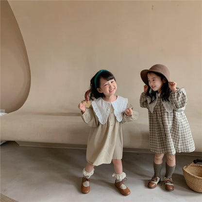 【BABY&KID】韓国風フリル襟ワンピースSK102021