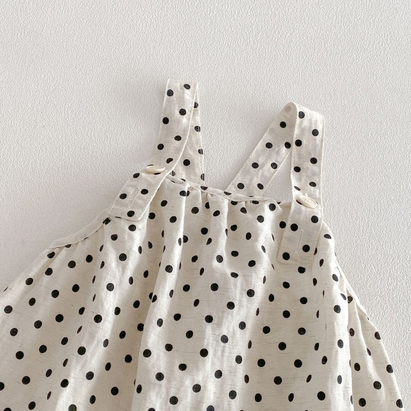 【BABY】ドット柄綿サロペットSK104306
