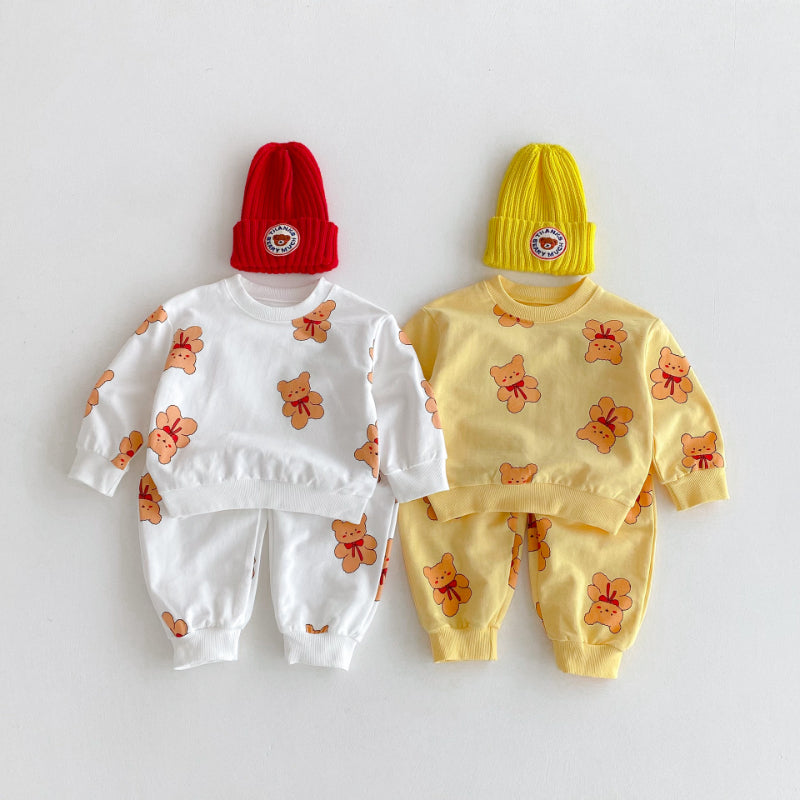 【BABY&KID】かわいいくまプリントセットアップSK092929