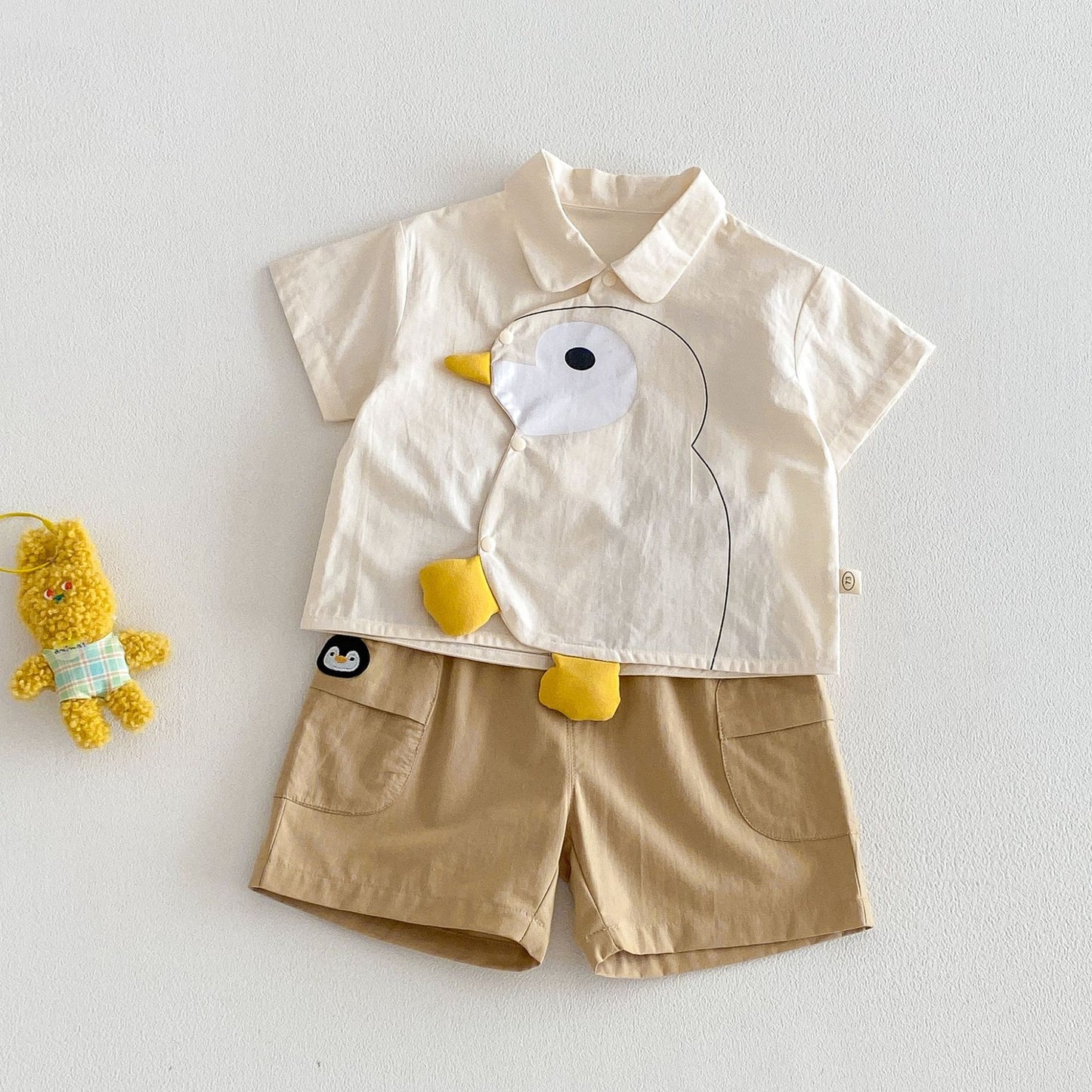 【BABY&KID】夏新作 立体カートゥーンシャツ、刺繍ショートパンツSK105113