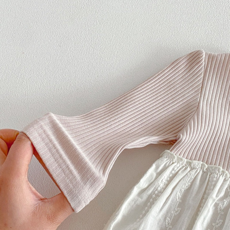 【BABY&KID】ラウンドネックフリル裾綿セットアップSK104307