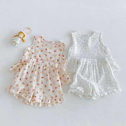 【BABY&KID】夏新作ハート、フラワーセットアップSK105911