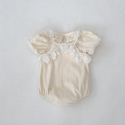【BABY】夏新作 レースクリームロンパース、ＴシャツSK061805