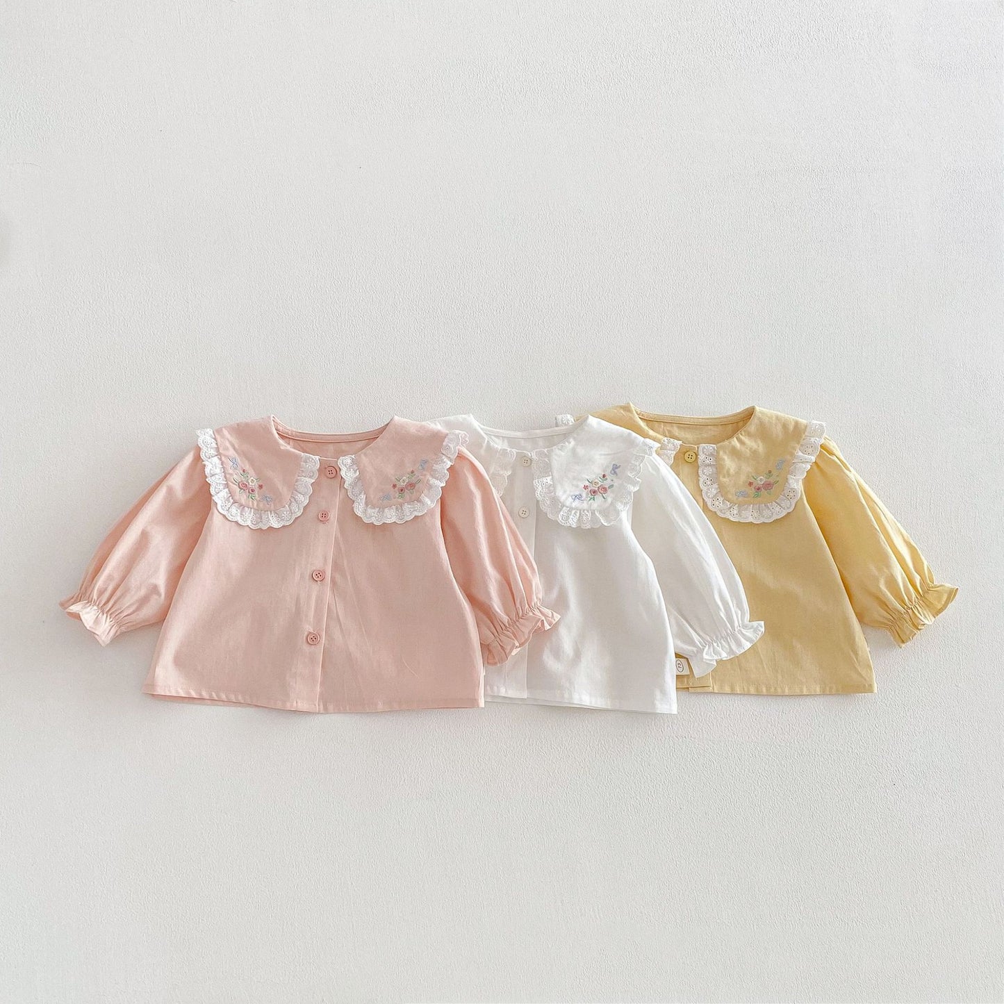 【BABY&KID】レース小花柄ドールカラーシャツSK103509