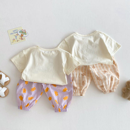 【BABY&KID】夏新作 Helloベア可愛いセットアップSK072009