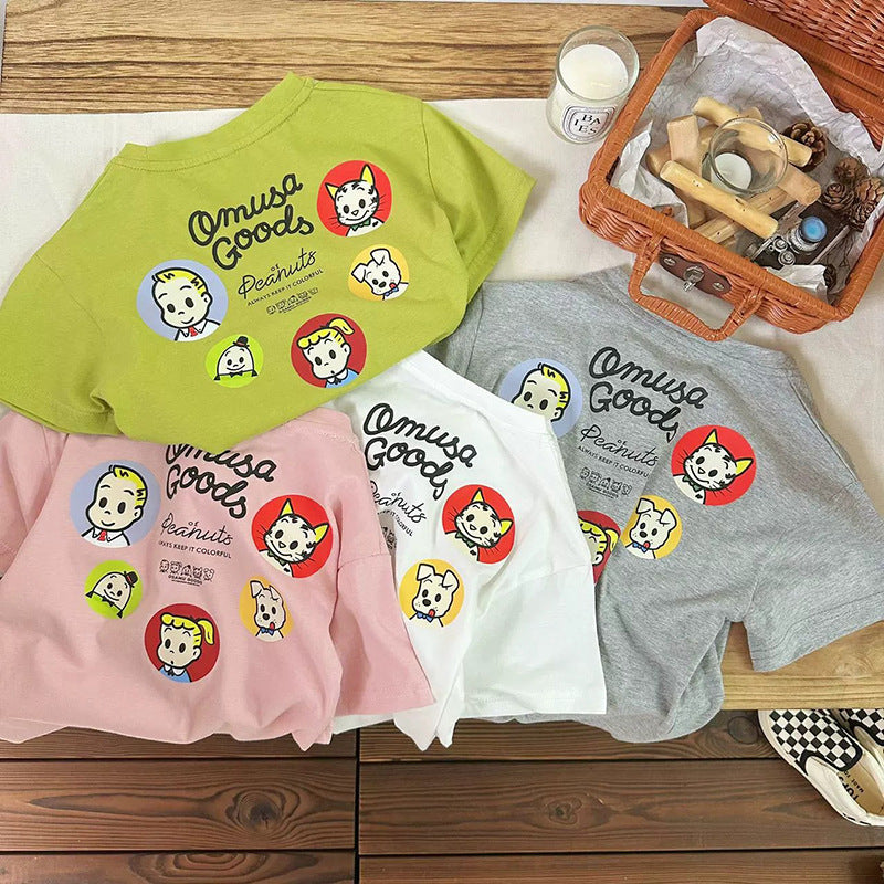【BABY&KID】夏新作 カートゥーンプリントTシャツSK080801