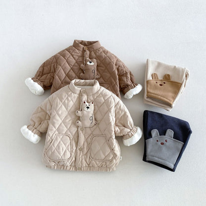 【BABY&KID】冬新作かわいいくま中綿ジャケットSK108515