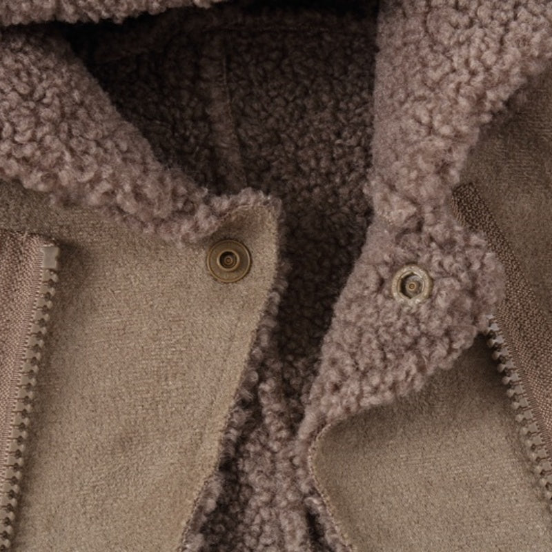 【BABY】冬新作北欧風ボア風ダブルジップカバーオールSK102628