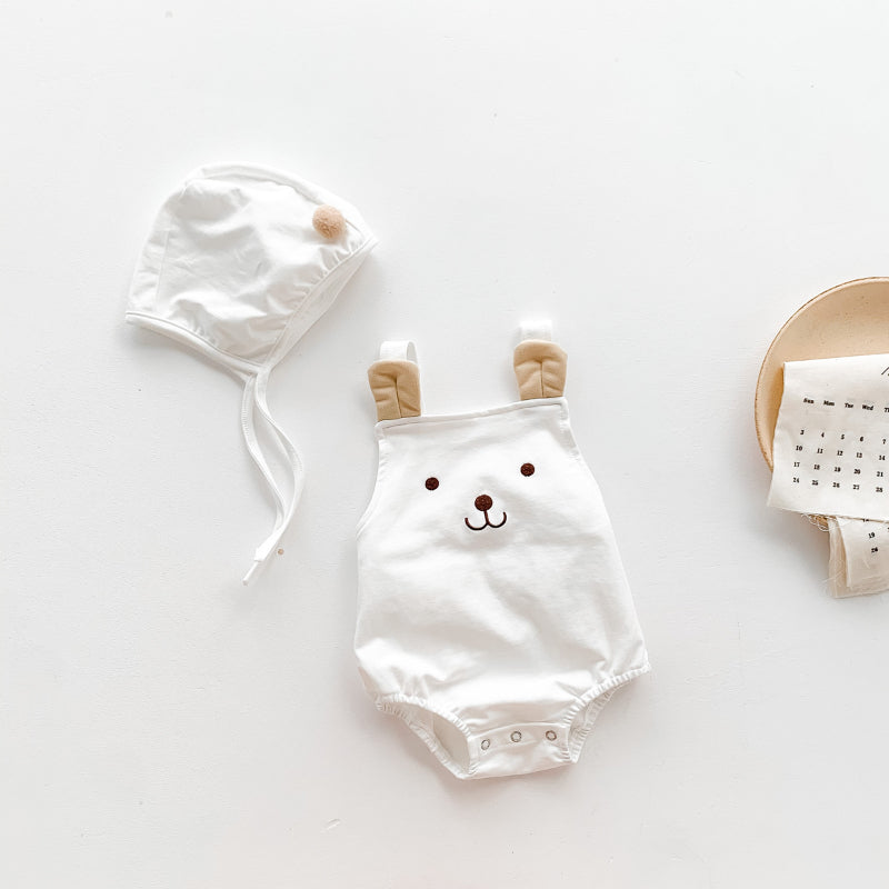 【BABY】夏新作 かわいいクマのロンパース&帽子SK081710