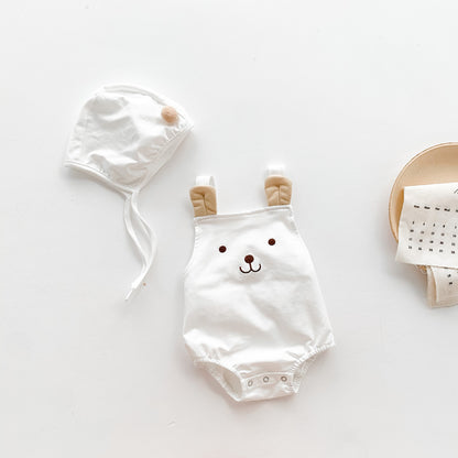 【BABY】夏新作 かわいいクマのロンパース&帽子SK081710