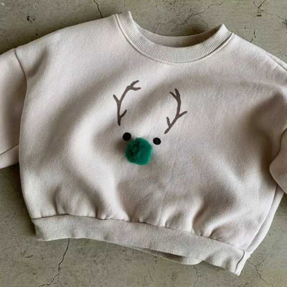 【BABY】韓国風トナカイ＆ポンポントレーナーSK102828