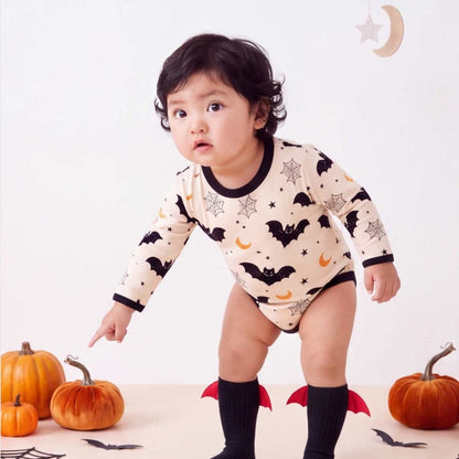【BABY】コウモリ総柄ロンパースSK107304