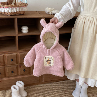 【BABY&KID】冬新作あったかワッペンフードトレーナーSK102527