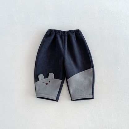 【BABY&KID】冬新作配色裏起毛パンツSK108508