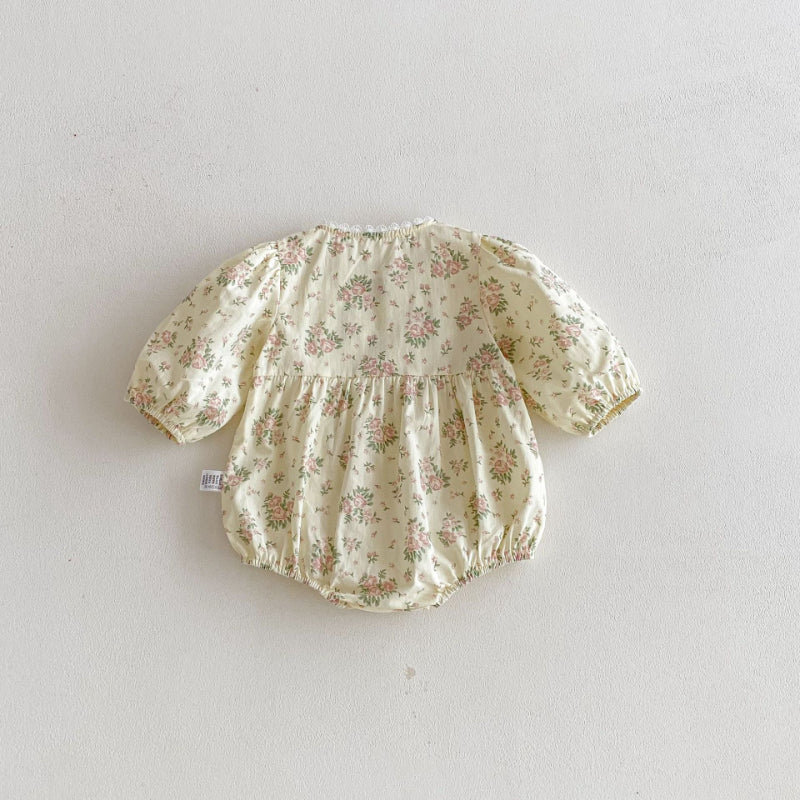 【BABY】韓国風小花柄ロンパースSK103622