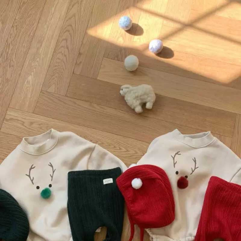 【BABY】トナカイプリントカバーオールSK102811