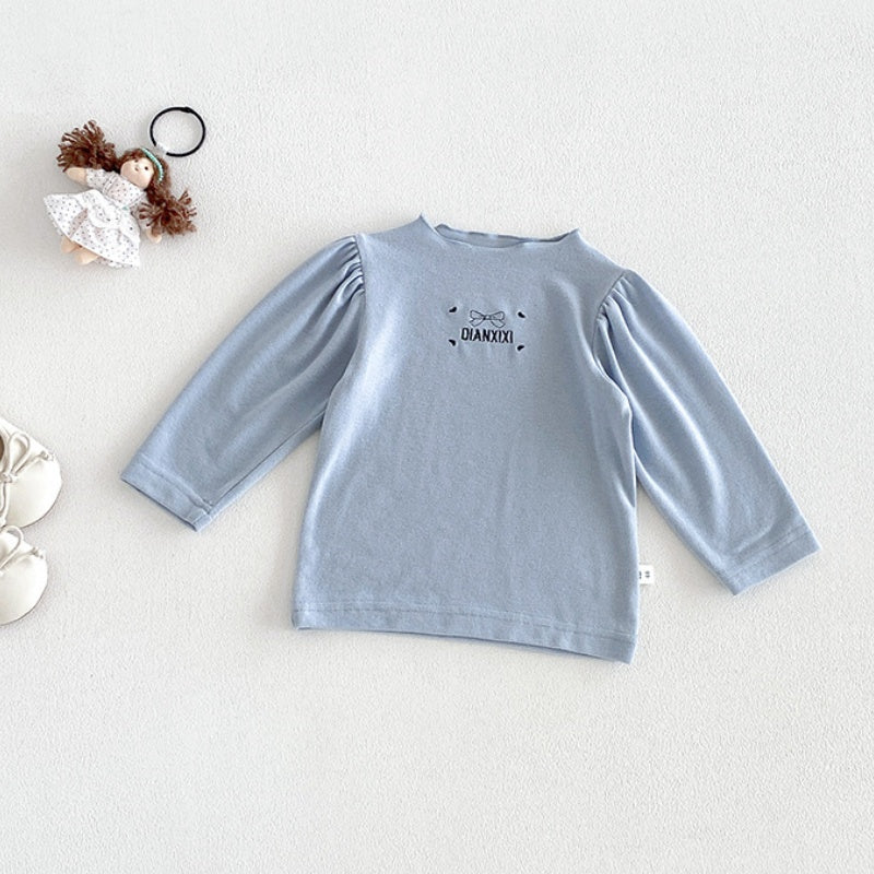 【BABY】蝶結びサロペットロンパース＆刺繍ロゴトップスSK106811