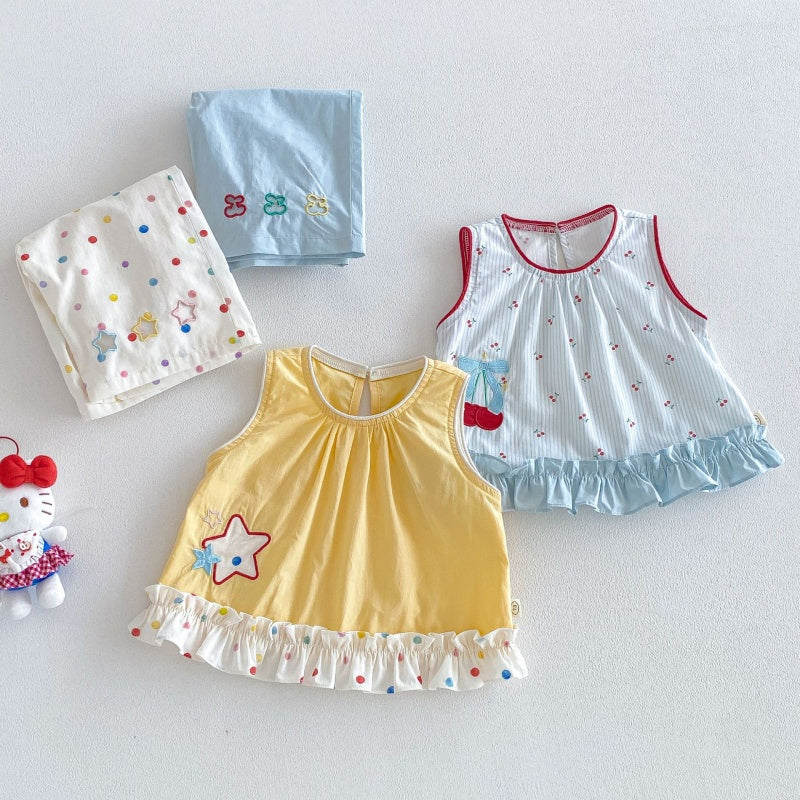 【BABY&KID】夏新作さくらんぼ、星柄セットアップSK105905