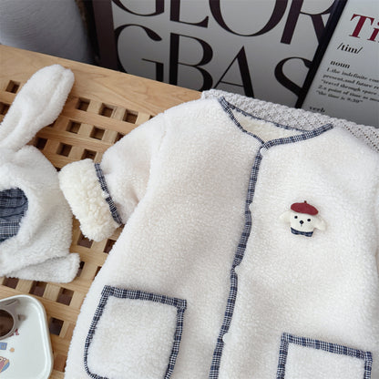 【BABY】冬新作シープボアカバーオール&フードSK103213