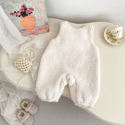 【BABY】冬新作うさぎデザイン裏起毛サロペットSK102702