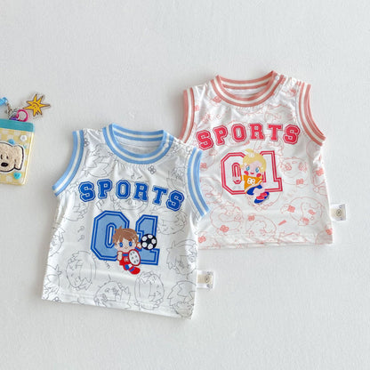 【BABY&KID】夏新作 カートゥーンキャミ2点セットSK070213