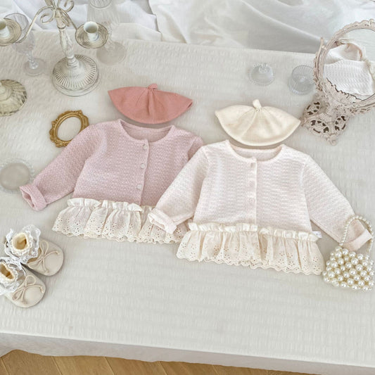 【BABY&KID】レース切り替えカーディガンSK092727
