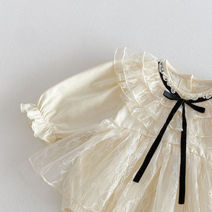 【BABY】レースリボンロンパースSK103603